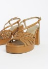 Bukela Medina Platform Heel Sandal Cognac Leather thumbnail