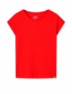 Mads Nørgaard Organic Jersey Teasy Tee Cotton Fiery Red thumbnail