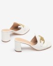 Unisa Milbur Slip In Mule Heel Sandal Ivory thumbnail
