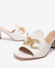 Unisa Milbur Slip In Mule Heel Sandal Ivory thumbnail