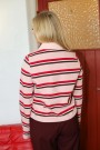 Crãs Allycras Blouse Pink Bordeaux Stripe  thumbnail