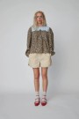 Stella Nova SE51-7096 Leopard Blouse with Blue Embroidery thumbnail