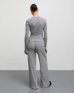 Mads Nørgaard 2x2 Cotton Stripe Susi Long Sleeve Top Parisian Night Vanilla Ice thumbnail