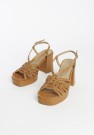 Bukela Medina Platform Heel Sandal Cognac Leather thumbnail