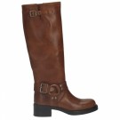 Pavement Tamera Long Biker Boots Brown Tan Vintage Leather  thumbnail