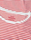 Mads Nørgaard Organic Jersey Stripe Teasy Tee Cotton Fiery Red Brilliant White thumbnail