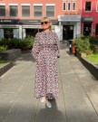 APOF New Maya Red Blue And White Floral Midi Dress  thumbnail