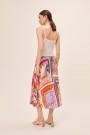 Suncoo Paris Farah Graphic print pleated midi skirt thumbnail