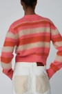 Stella Nova WM51-3038 Striped Mohair Cardigan Sunshine Orange thumbnail