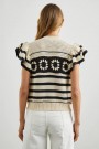 Rails Penelope Topp Oat Navy Chrochet Stripe thumbnail