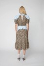 Stella Nova SE51-4095 Leopard Midi Dress With Embroidery - Leopard/Lys Blå thumbnail