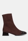 BUKELA Asti Brown Suede And Patent Leather Boots thumbnail