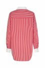 Cras Brendacras Striped Shirt Fiery Red thumbnail