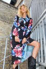 Cras Laracras Wrap Dress Black Blossom thumbnail