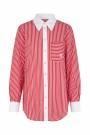 Cras Brendacras Striped Shirt Fiery Red thumbnail