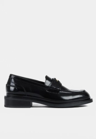 Bukela Patrice Penny Loafer Black Leather 