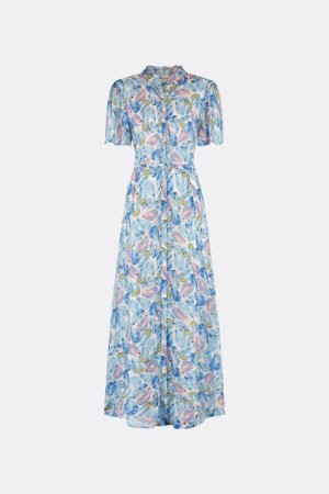 Mia Maxi Dress Shrimp Cocktail Blue
