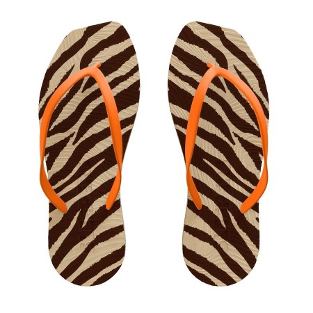 Tapered Flip Flop Sand Zebra